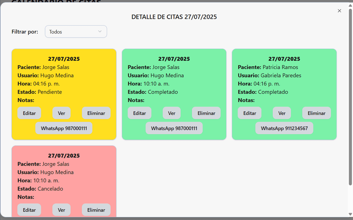 Dental Control Dashboard