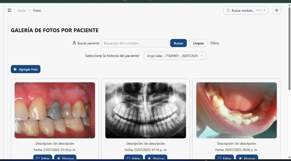 Dental Control Dashboard