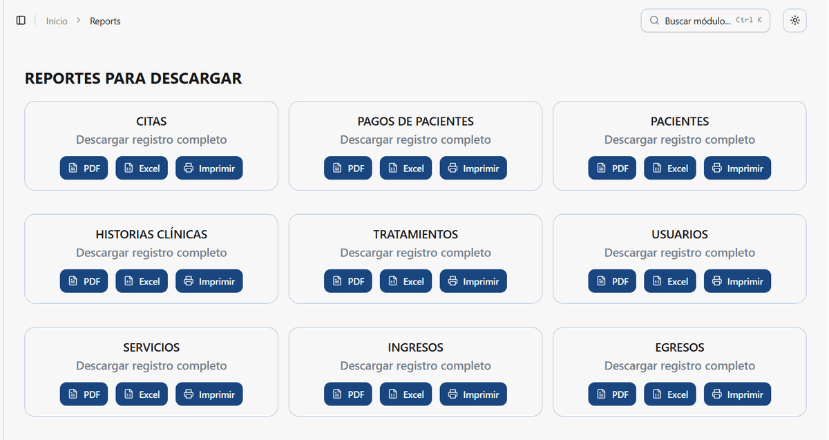 Dental Control Dashboard