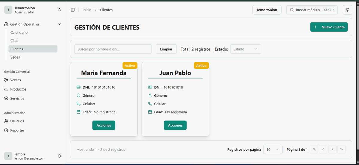 Dental Control Dashboard