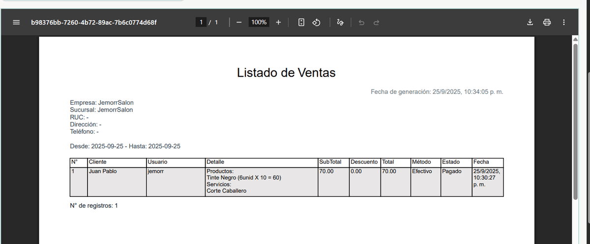 Dental Control Dashboard